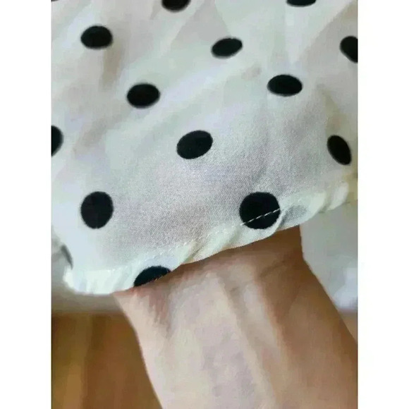 Disney D-Signed Girls Size S (7/8) Cream and Black Polka-dot Hi-Low Dress - Picture 4 of 4